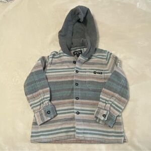 BILLABONG / Boys Baja Hooded Flannel Shirt Size 2T